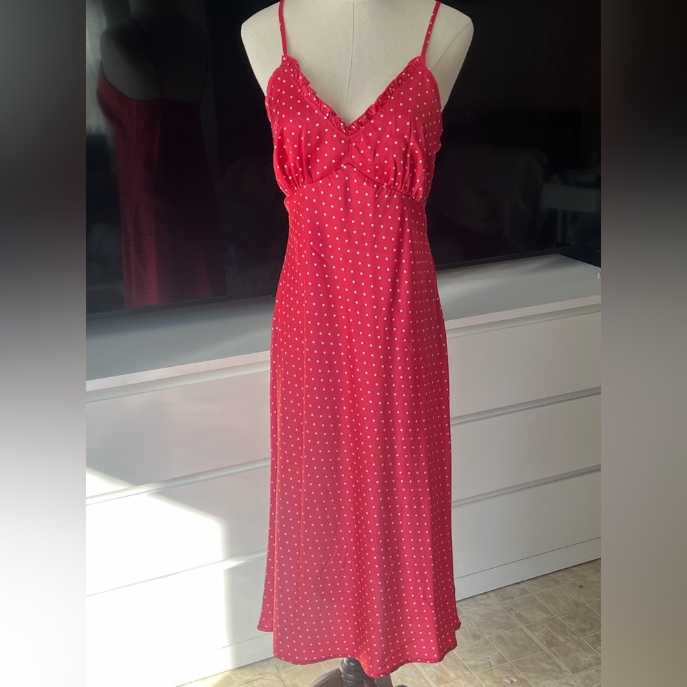 Red Polka Dot Maxi Dress
